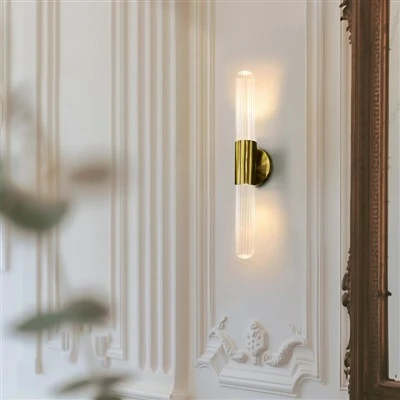 Lampada da parete decorativa da comodino in vetro